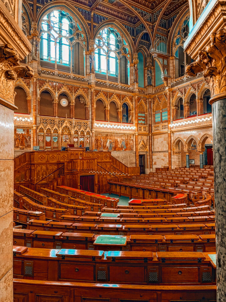 Hemiciclo del Parlamento de Hungría en Budapest